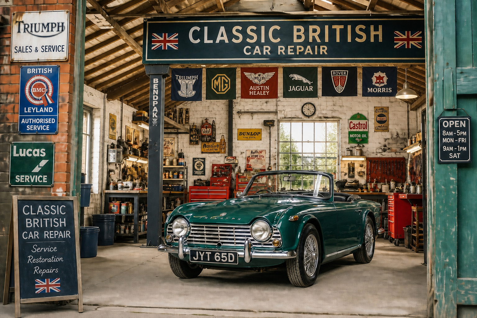 British car garage